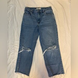 Abercrombie & Fitch Blue Distressed Boyfriend Jeans